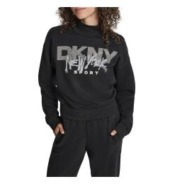 DP5T1426 LOGO ΠΟΥΛΟΒΕΡ ΜΑΚΡΥΜΑΝΙΚΟ DKNY
