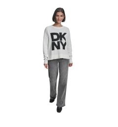 P5MSAY12  ΠΟΥΛΟΒΕΡ ΜΑΚΡΥΜΑΝΙΚΟ DKNY