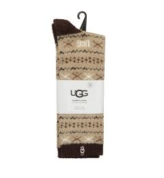 1105868 Leslie Graphic Crew Sock ΚΑΛΤΣΑ ΜΕΣΑΙΑ UGG