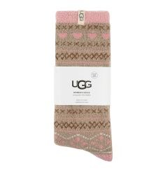 1105868 Leslie Graphic Crew Sock ΚΑΛΤΣΑ ΜΕΣΑΙΑ UGG