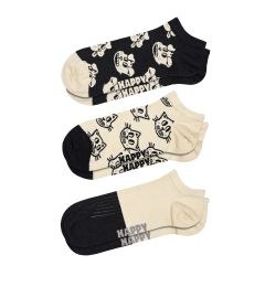 P000987 3-Pack Pets Low Socks ΚΑΛΤΣΑ ΜΕΣΑΙΑ HAPPY SOCKS