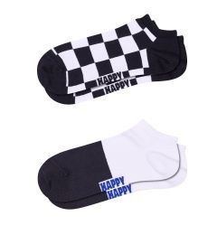 P004568 2-Pack Checkerboard Low Socks ΚΑΛΤΣΑ ΜΕΣΑΙΑ HAPPY SOCKS