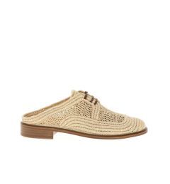 310371 JALY NATURAL RAFIA MULE WITH L MULE FLAT CLERGERIE