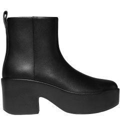 E4Z-090 PLATFFORM ZIP UP ANKLE BOOT - LEATHER ΜΠΟΤΑΚΙ KONTO FIT FLOP