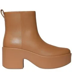 E4Z-864 PLATFFORM ZIP UP ANKLE BOOT - LEATHER ΜΠΟΤΑΚΙ KONTO FIT FLOP