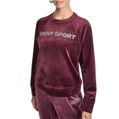 DP5T1399 LOGO ΠΟΥΛΟΒΕΡ ΜΑΚΡΥΜΑΝΙΚΟ DKNY