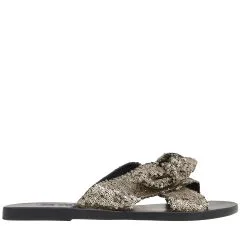 THAIS BOW MICRO SEQUI WOMEN'S FLAT SANDAL ΣΑΝΔΑΛΙΑ ANCIENT GREEK SANDALS