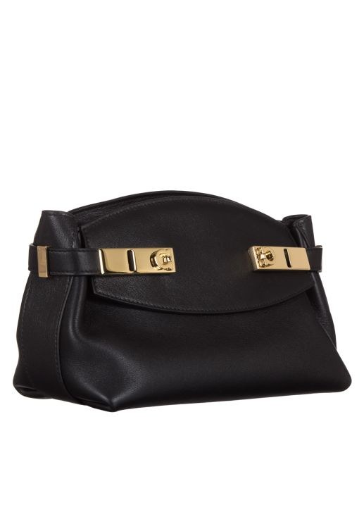 Salvatore Ferragamo｜ (215974 768846) Ferragamo Hug small pouch for Women - Black in UAE | Level Shoes