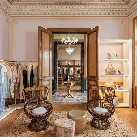 <strong>AN ICON REBORN: KALOGIROU MYKONOS</strong>Text before you enter page: A new landmark destination in the heart of Mykonos, KALOGIROU Mykonos blends history, architecture and world-renowned luxury brands in a truly unique shopping experience.